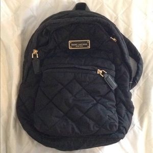 Marc Jacobs Black Quilted Nylon Backpack